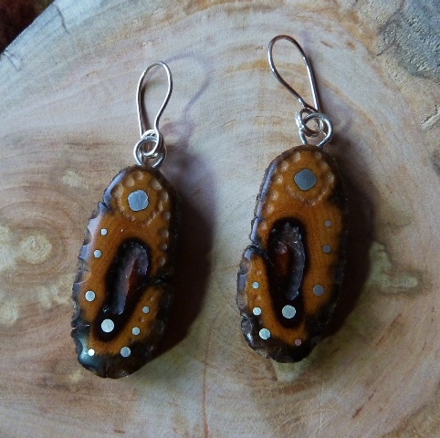 EARRINGS NA-029 MEXICAN WOOD