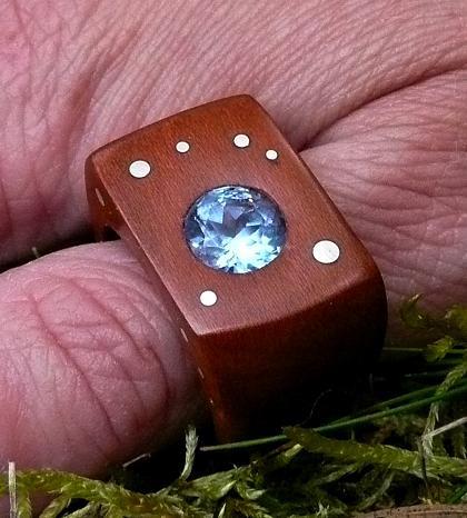 RING - PR 014 - PRUNUS - Aquamarin