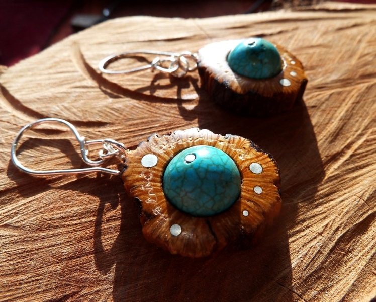 EARRINGS NA - 039 Mexican wood - TYRKYS
