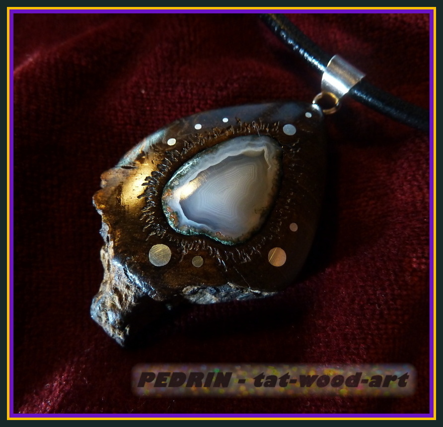 NECKLACE NH-215 Prague OAK - AGATE