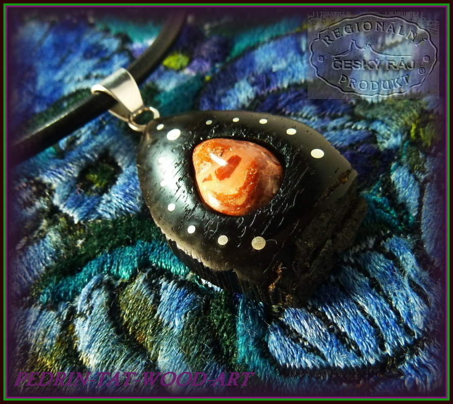 NECKLACES NH-304 GRENADILL - OPAL 27. Mexico