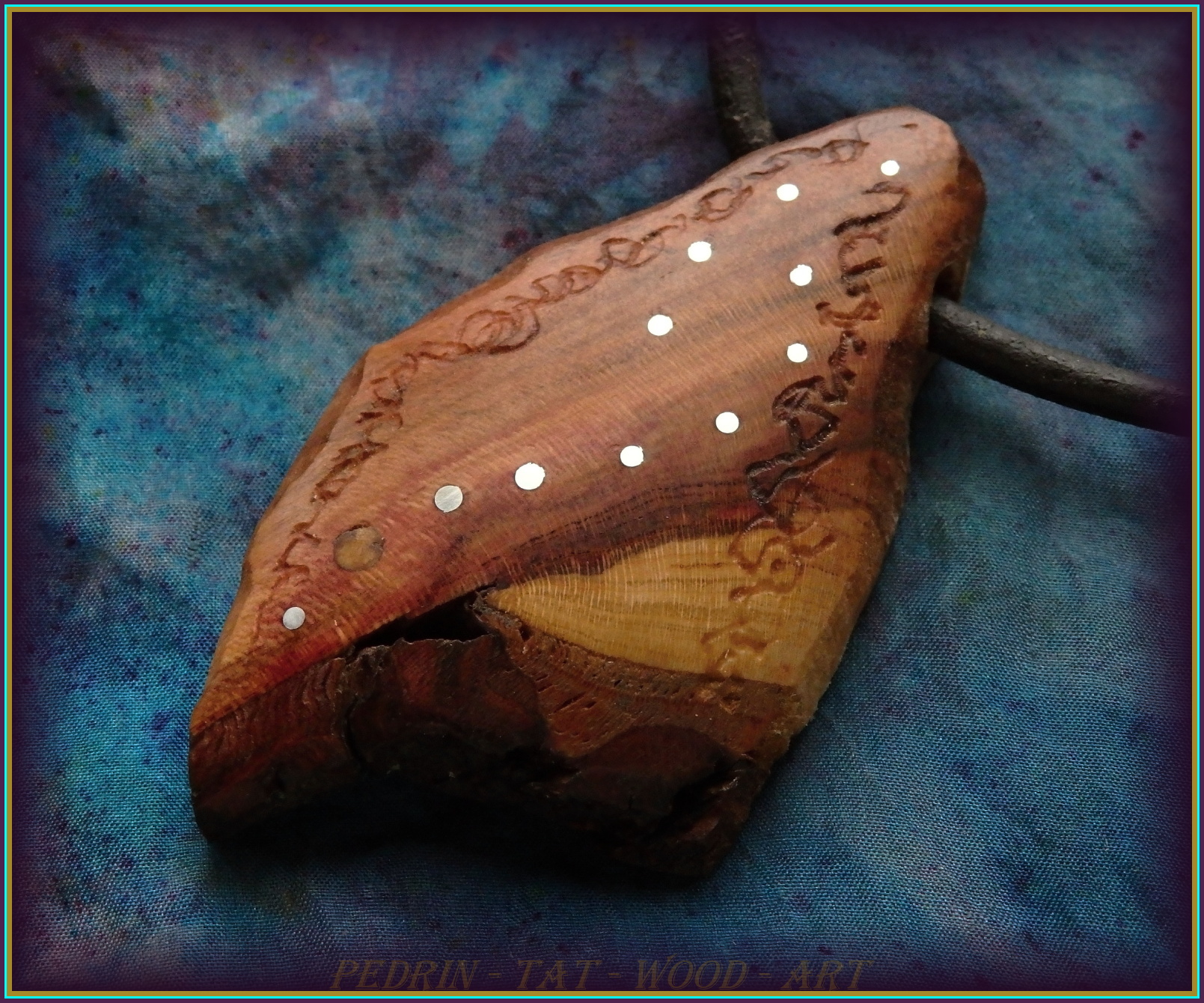 WOODEN NECKLACE NH-598 PLUM Wood